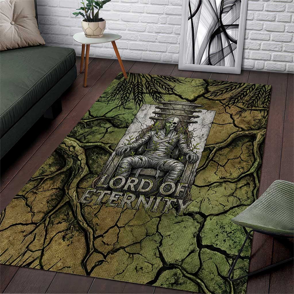 Osiris Area Rug Lord of Eternity Egyptian God Throne Mummy Staffs Ancient