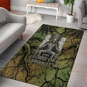 Osiris Area Rug Lord of Eternity Egyptian God Throne Mummy Staffs Ancient