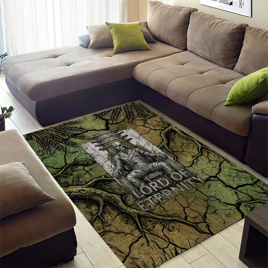 Osiris Area Rug Lord of Eternity Egyptian God Throne Mummy Staffs Ancient