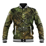 Osiris Baseball Jacket Lord of Eternity Egyptian God Throne Mummy Staffs Ancient