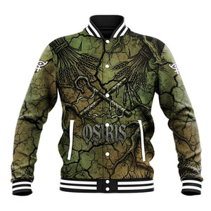 Osiris Baseball Jacket Lord of Eternity Egyptian God Throne Mummy Staffs Ancient