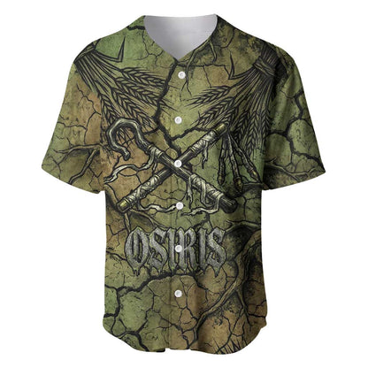 Osiris Baseball Jersey Lord of Eternity Egyptian God Throne Mummy Staffs Ancient