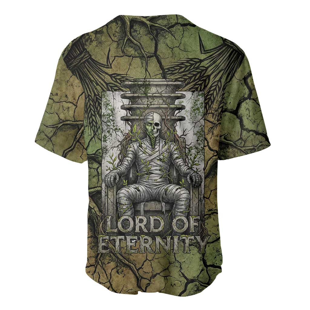 Osiris Baseball Jersey Lord of Eternity Egyptian God Throne Mummy Staffs Ancient