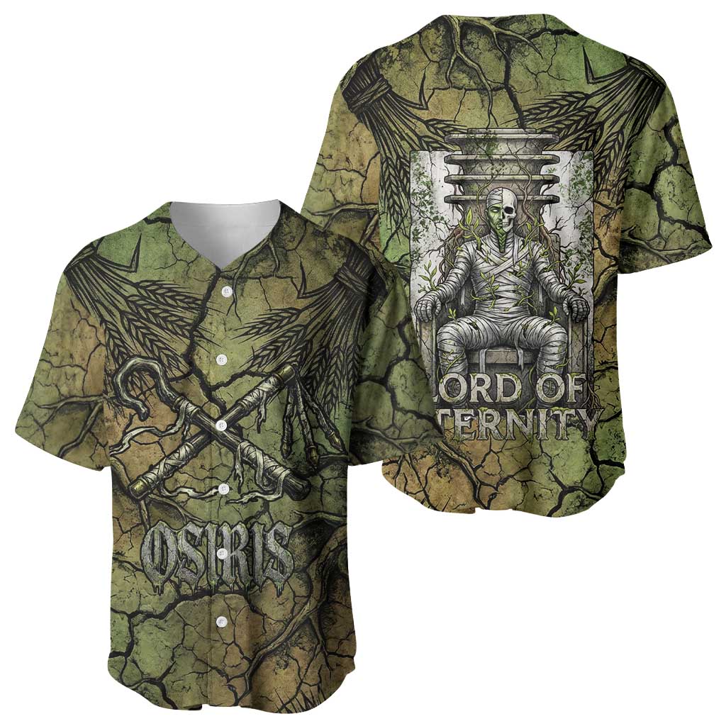 Osiris Baseball Jersey Lord of Eternity Egyptian God Throne Mummy Staffs Ancient