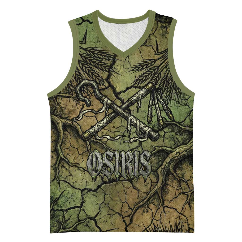 Osiris Basketball Jersey Lord of Eternity Egyptian God Throne Mummy Staffs Ancient
