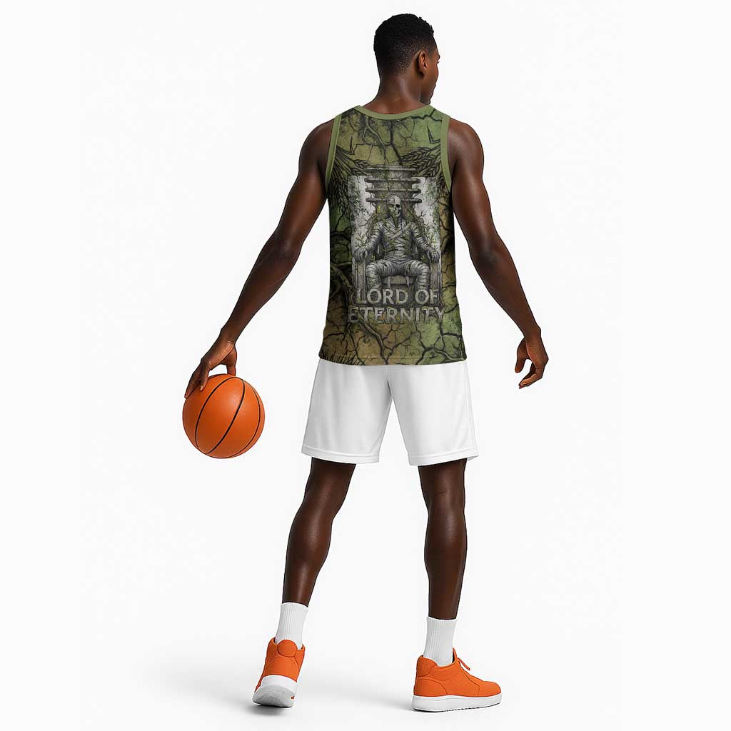 Osiris Basketball Jersey Lord of Eternity Egyptian God Throne Mummy Staffs Ancient