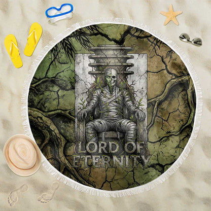 Osiris Beach Blanket Lord of Eternity Egyptian God Throne Mummy Staffs Ancient