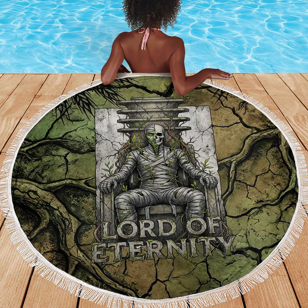 Osiris Beach Blanket Lord of Eternity Egyptian God Throne Mummy Staffs Ancient