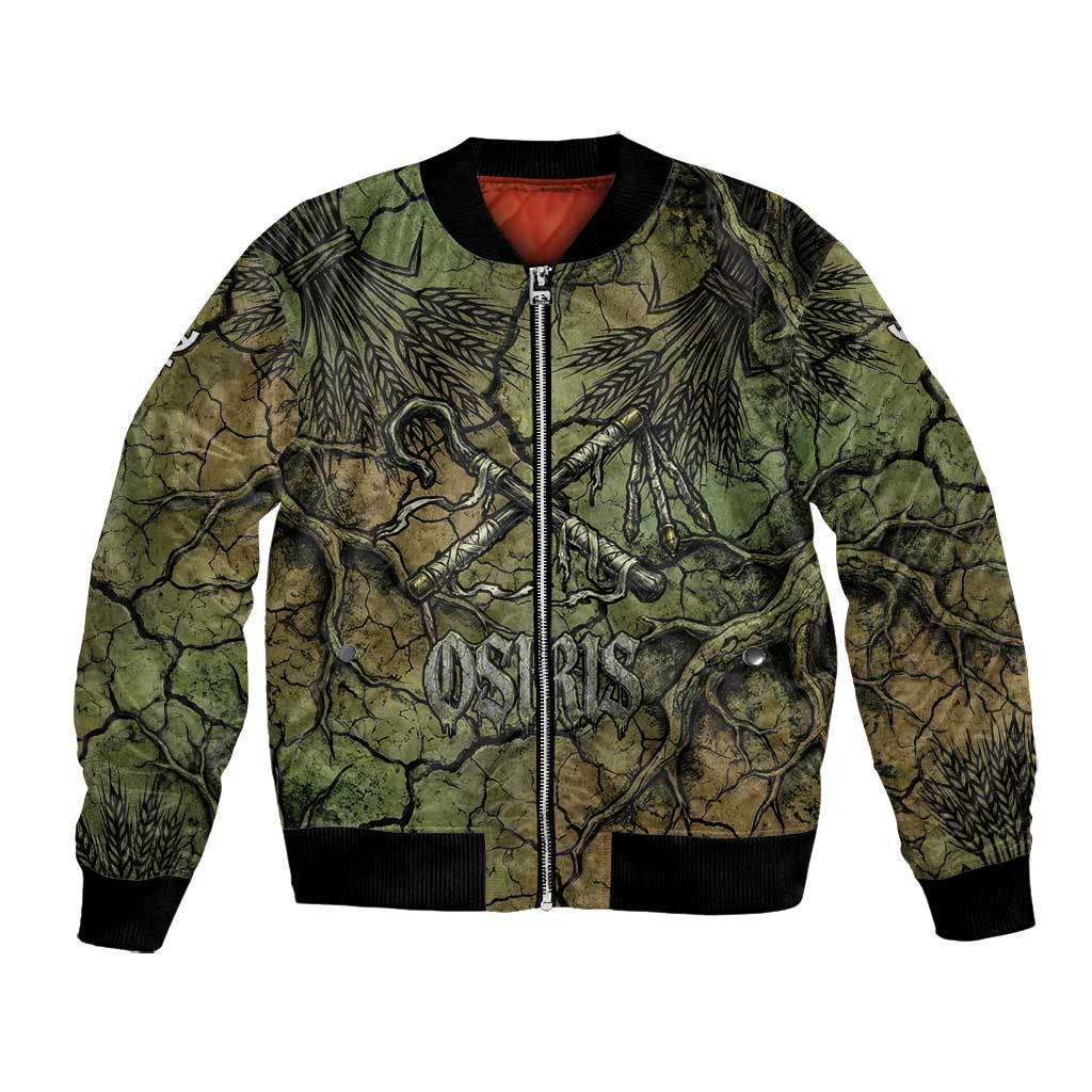 Osiris Bomber Jacket Lord of Eternity Egyptian God Throne Mummy Staffs Ancient