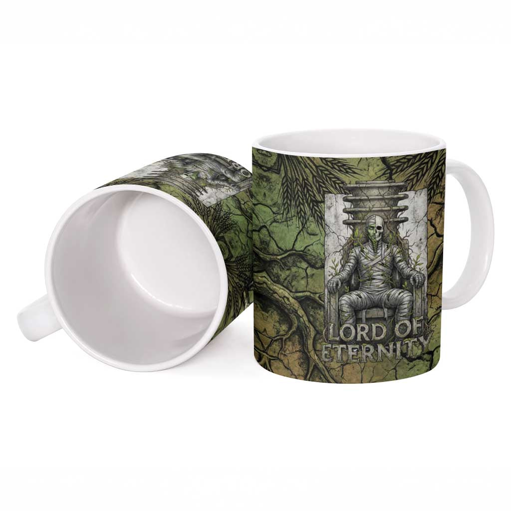 Osiris Ceramic Mug Lord of Eternity Egyptian God Throne Mummy Staffs Ancient