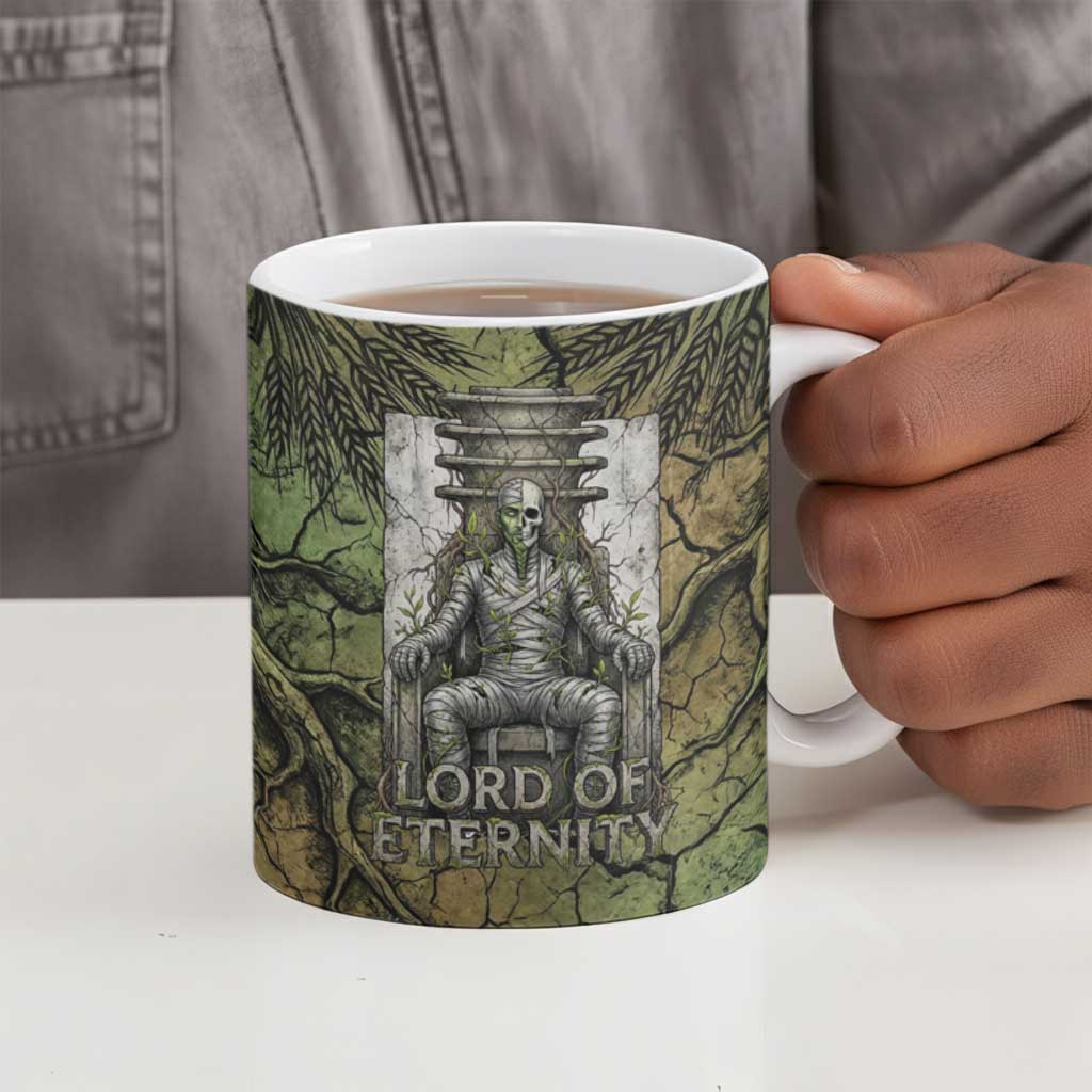 Osiris Ceramic Mug Lord of Eternity Egyptian God Throne Mummy Staffs Ancient