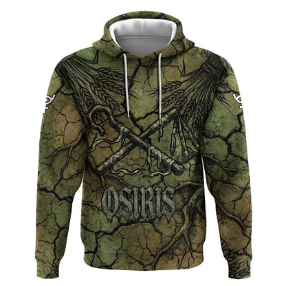 Osiris Hoodie Lord of Eternity Egyptian God Throne Mummy Staffs Ancient
