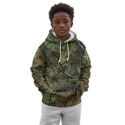 Osiris Kid Hoodie Lord of Eternity Egyptian God Throne Mummy Staffs Ancient
