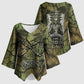Osiris Kimono Sleeve Blouse Lord of Eternity Egyptian God Throne Mummy Staffs Ancient