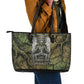 Osiris Leather Tote Bag Lord of Eternity Egyptian God Throne Mummy Staffs Ancient