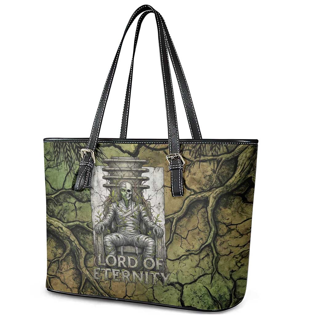 Osiris Leather Tote Bag Lord of Eternity Egyptian God Throne Mummy Staffs Ancient