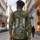 Osiris Long Sleeve Button Shirt Lord of Eternity Egyptian God Throne Mummy Staffs Ancient