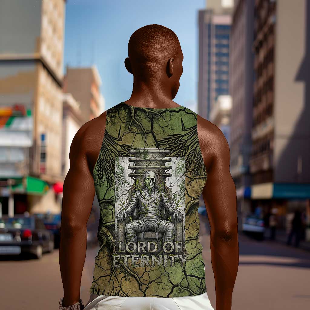 Osiris Men Tank Top Lord of Eternity Egyptian God Throne Mummy Staffs Ancient