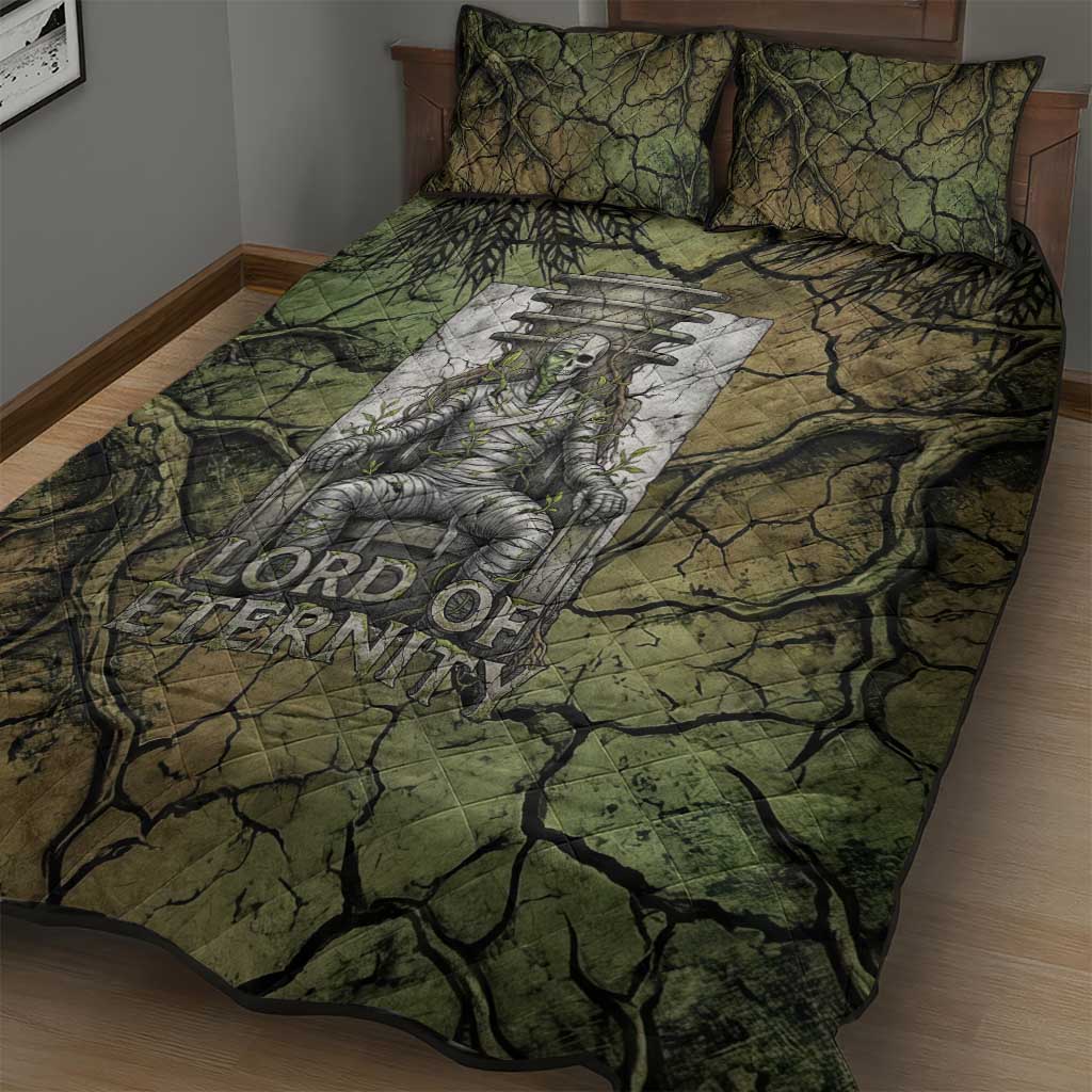 Osiris Quilt Bed Set Lord of Eternity Egyptian God Throne Mummy Staffs Ancient