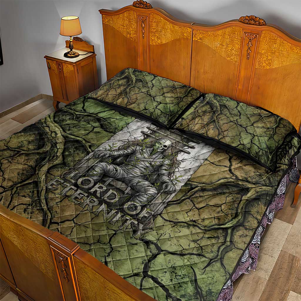 Osiris Quilt Bed Set Lord of Eternity Egyptian God Throne Mummy Staffs Ancient