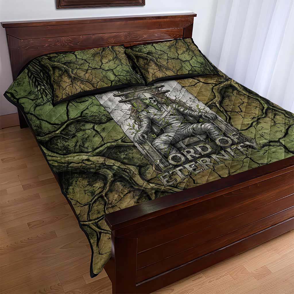 Osiris Quilt Bed Set Lord of Eternity Egyptian God Throne Mummy Staffs Ancient