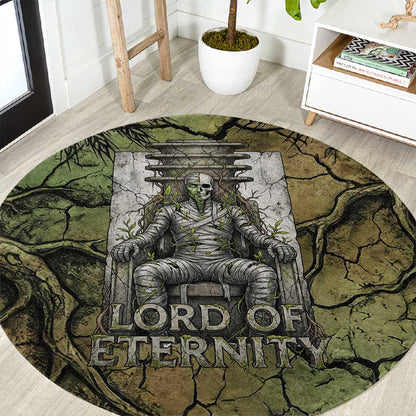 Osiris Round Carpet Lord of Eternity Egyptian God Throne Mummy Staffs Ancient