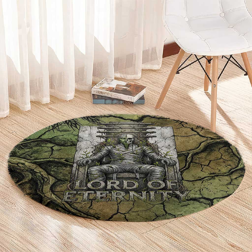 Osiris Round Carpet Lord of Eternity Egyptian God Throne Mummy Staffs Ancient