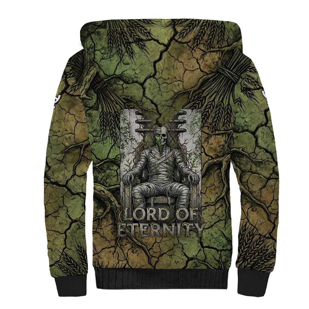 Osiris Sherpa Hoodie Lord of Eternity Egyptian God Throne Mummy Staffs Ancient