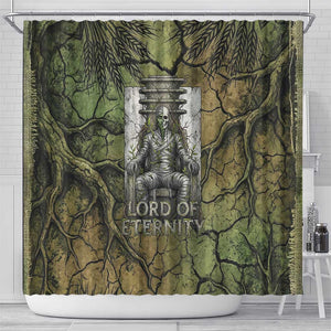 Osiris Shower Curtain Lord of Eternity Egyptian God Throne Mummy Staffs Ancient