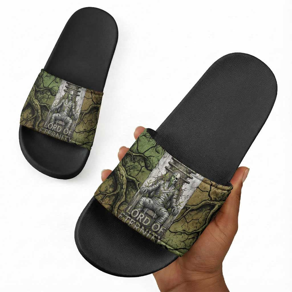 Osiris Slide Sandals Lord of Eternity Egyptian God Throne Mummy Staffs Ancient