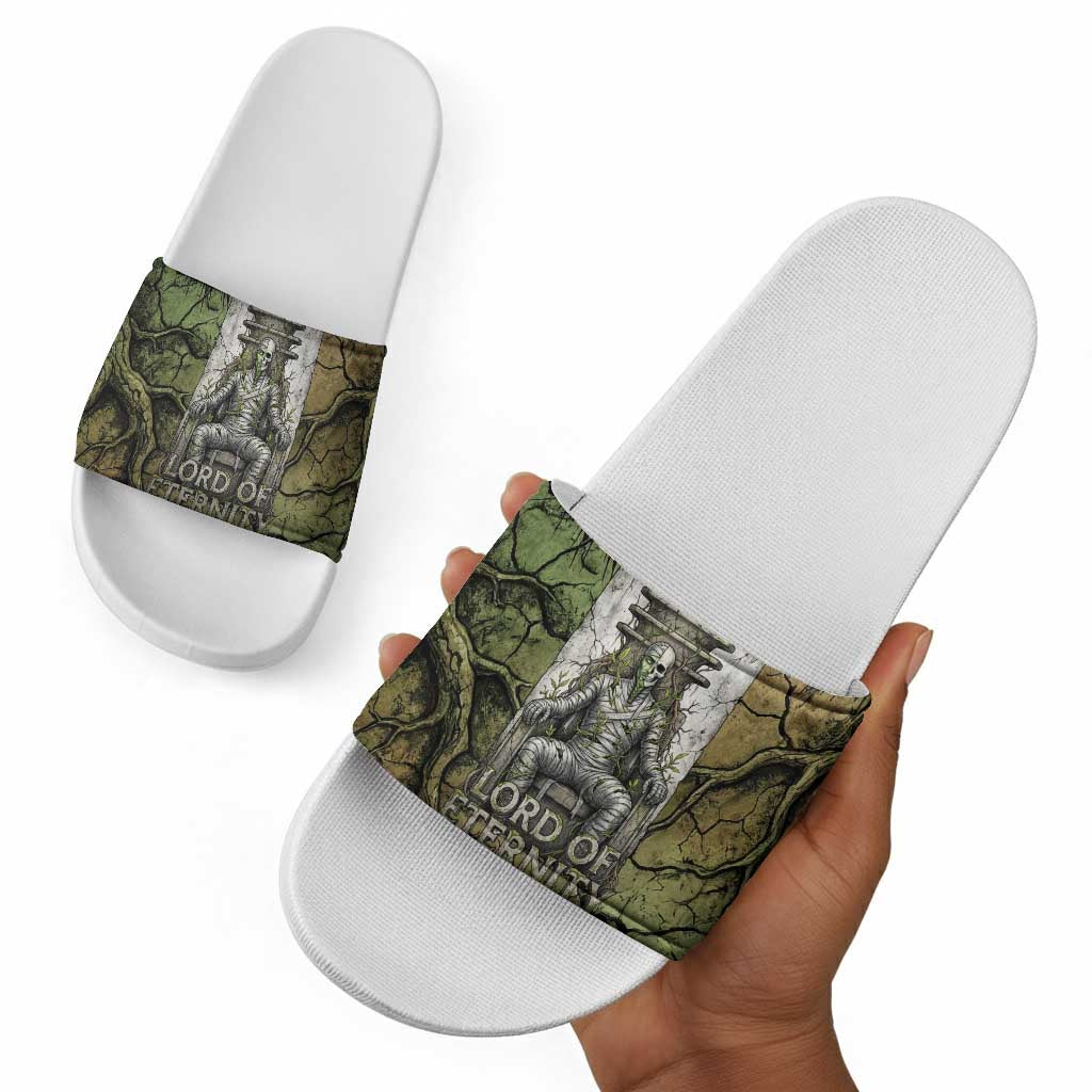 Osiris Slide Sandals Lord of Eternity Egyptian God Throne Mummy Staffs Ancient