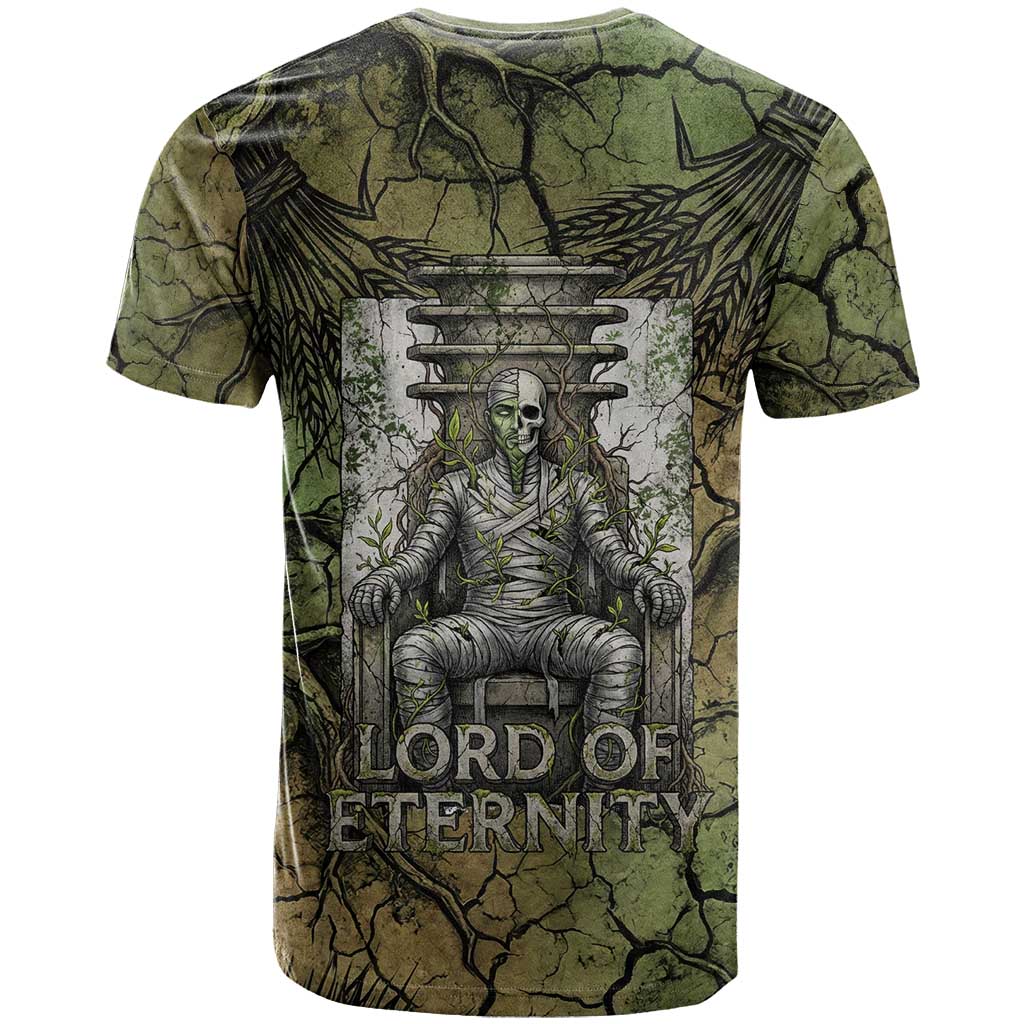 Osiris T shirt Lord of Eternity Egyptian God Throne Mummy Staffs Ancient