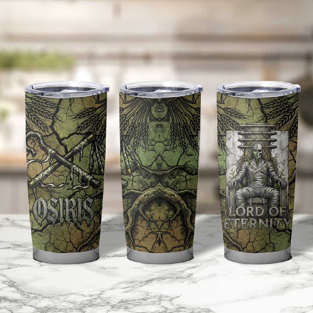 Osiris Tumbler Cup Lord of Eternity Egyptian God Throne Mummy Staffs Ancient