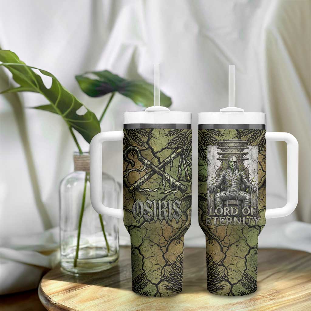 Osiris Tumbler With Handle Lord of Eternity Egyptian God Throne Mummy Staffs Ancient