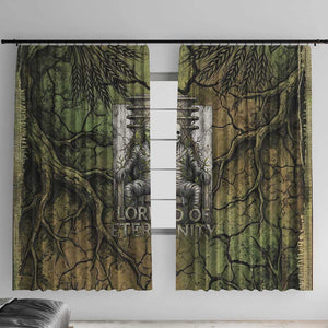 Osiris Window Curtain Lord of Eternity Egyptian God Throne Mummy Staffs Ancient
