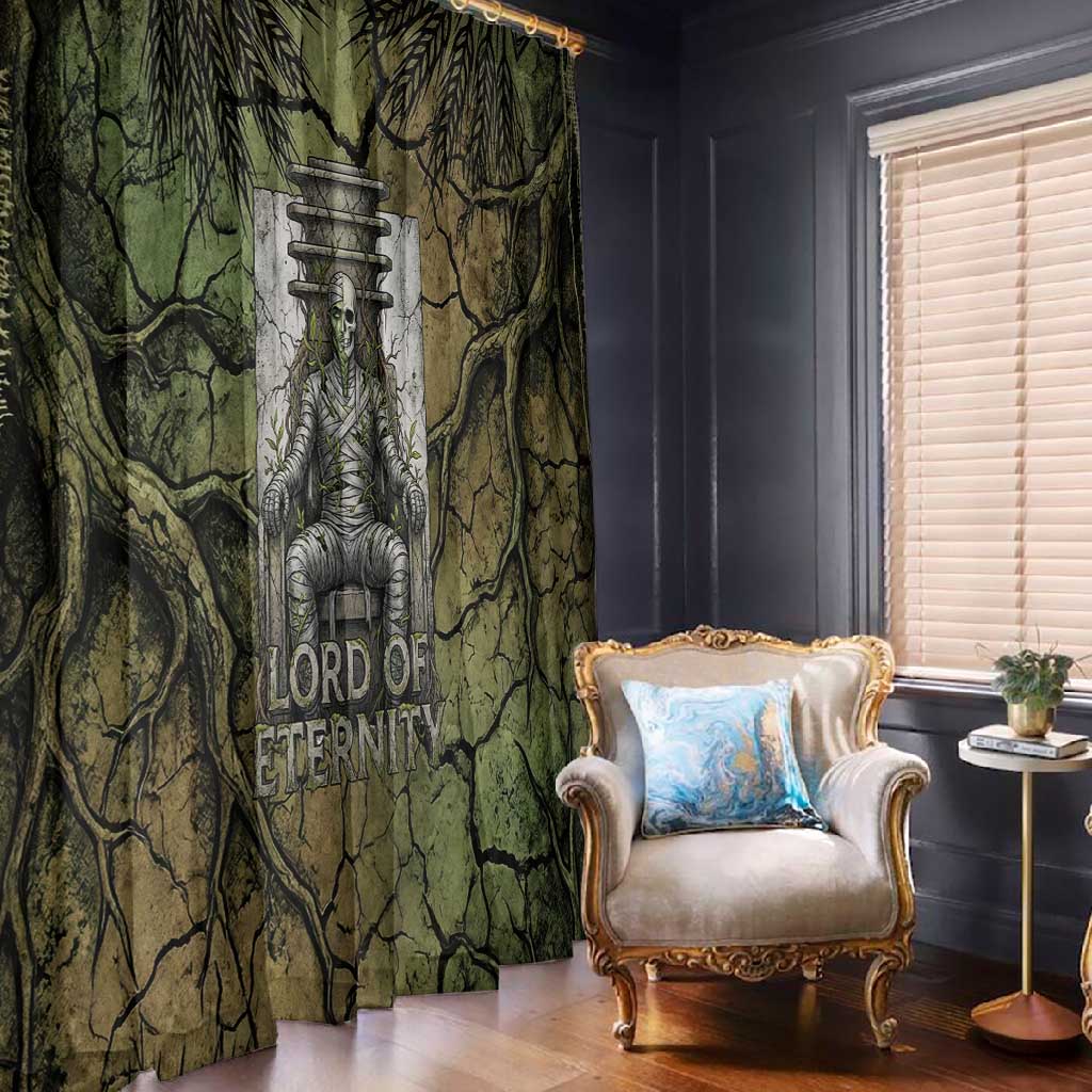 Osiris Window Curtain Lord of Eternity Egyptian God Throne Mummy Staffs Ancient