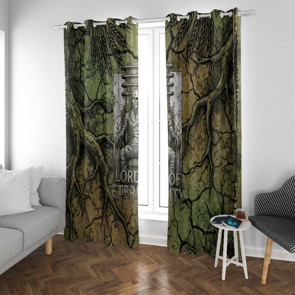 Osiris Window Curtain Lord of Eternity Egyptian God Throne Mummy Staffs Ancient