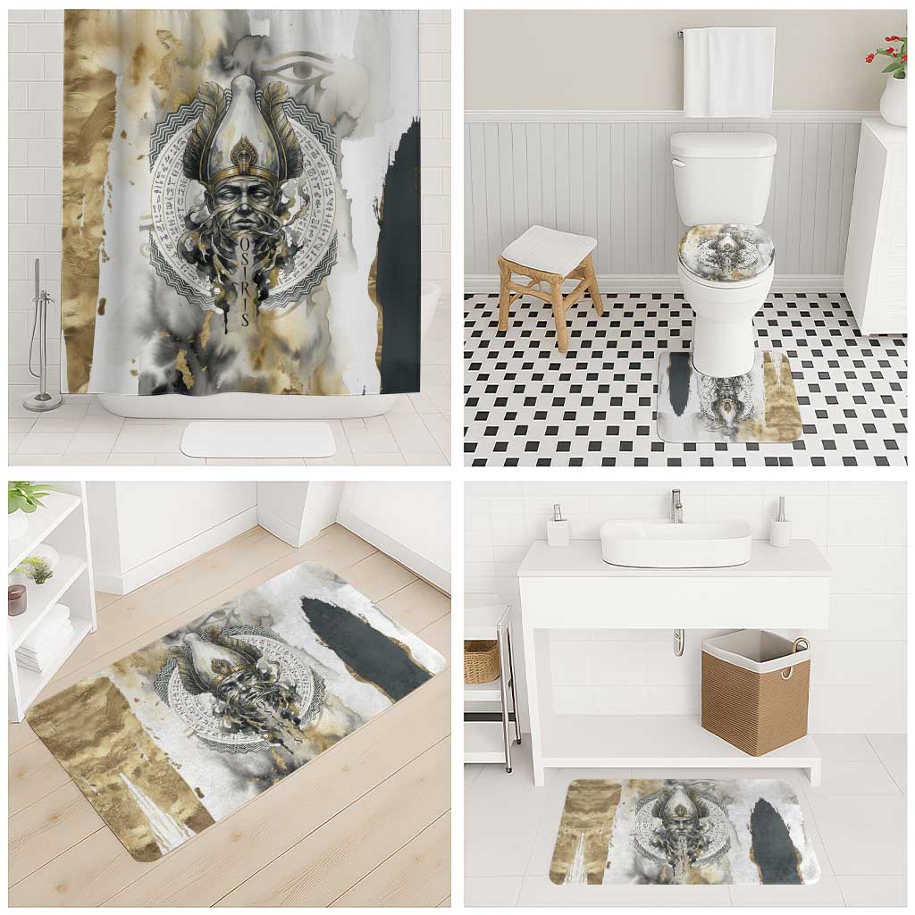 Osiris Egyptian Bathroom Set God of Afterlife Feather Scale Judgment Eye of Horus
