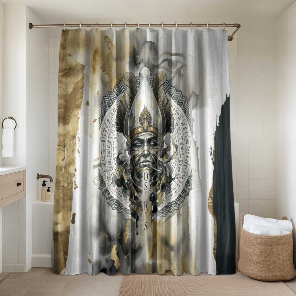 Osiris Egyptian Bathroom Set God of Afterlife Feather Scale Judgment Eye of Horus