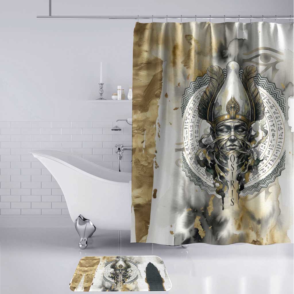 Osiris Egyptian Bathroom Set God of Afterlife Feather Scale Judgment Eye of Horus