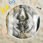 Osiris Egyptian Beach Blanket God of Afterlife Feather Scale Judgment Eye of Horus