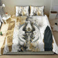 Osiris Egyptian Bedding Set God of Afterlife Feather Scale Judgment Eye of Horus