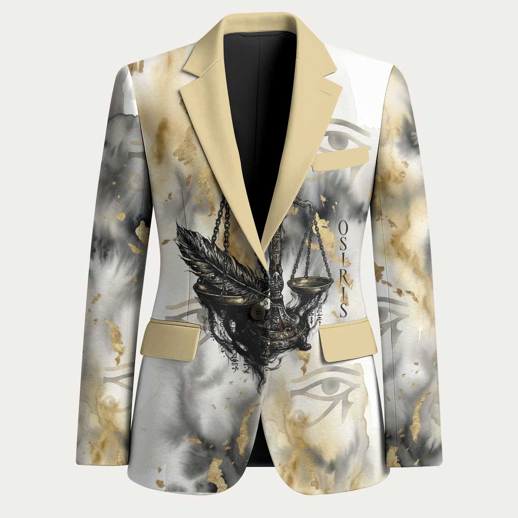 Osiris Egyptian Blazer God of Afterlife Feather Scale Judgment Eye of Horus