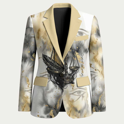Osiris Egyptian Blazer God of Afterlife Feather Scale Judgment Eye of Horus