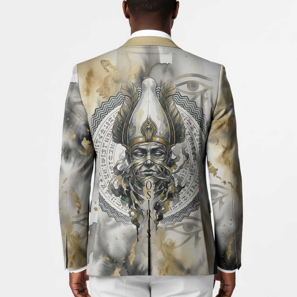 Osiris Egyptian Blazer God of Afterlife Feather Scale Judgment Eye of Horus