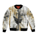Osiris Egyptian Bomber Jacket God of Afterlife Feather Scale Judgment Eye of Horus