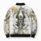 Osiris Egyptian Bomber Puffer Jacket God of Afterlife Feather Scale Judgment Eye of Horus
