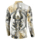Osiris Egyptian Button Sweatshirt God of Afterlife Feather Scale Judgment Eye of Horus