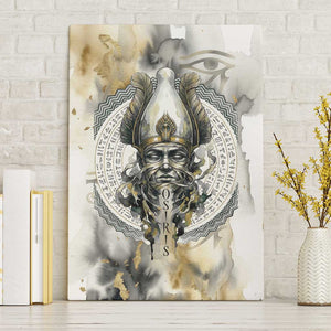 Osiris Egyptian Canvas Wall Art God of Afterlife Feather Scale Judgment Eye of Horus
