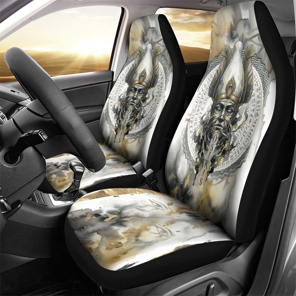 Osiris Egyptian Car Seat Cover God of Afterlife Feather Scale Judgment Eye of Horus